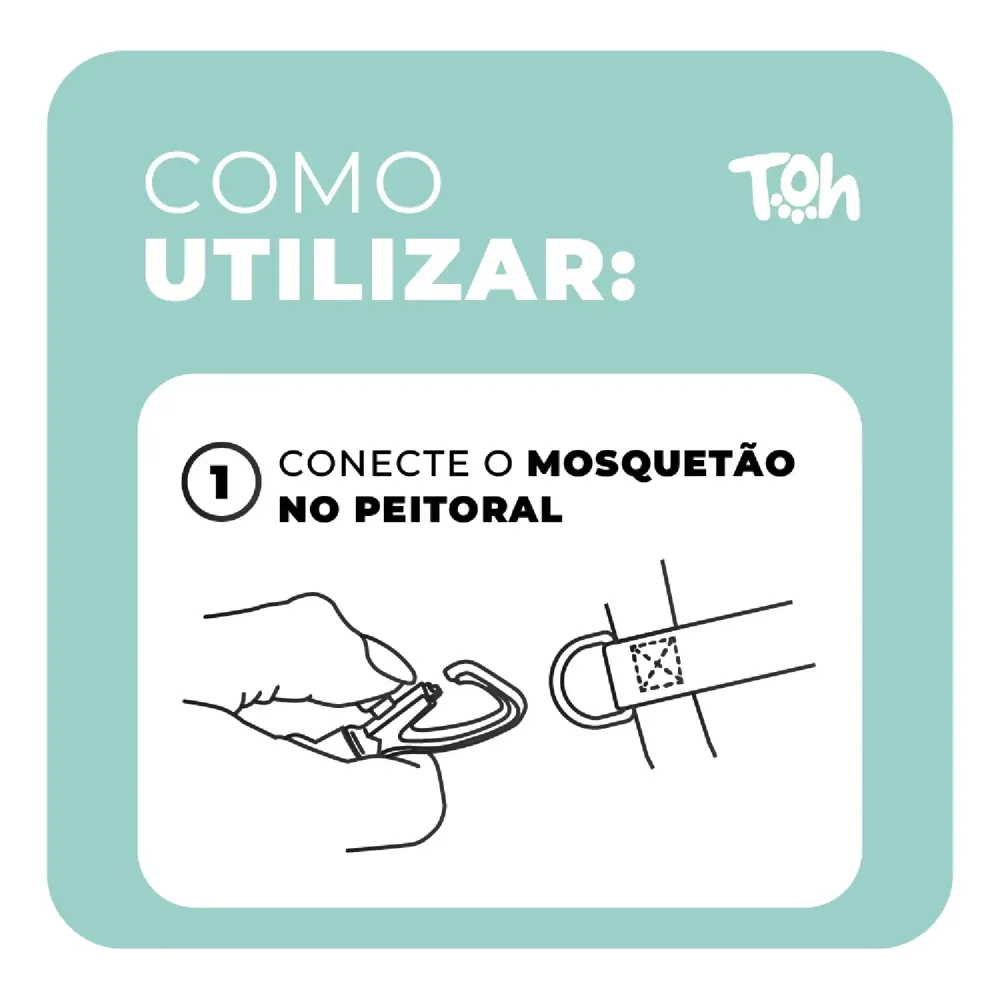 Adaptador para Cinto de Segurança Toh Preto — foto 6