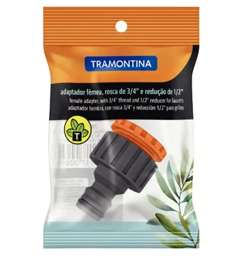 Adaptador Fêmea com Rosca 3/4" e Redução 1/2" Tramontina