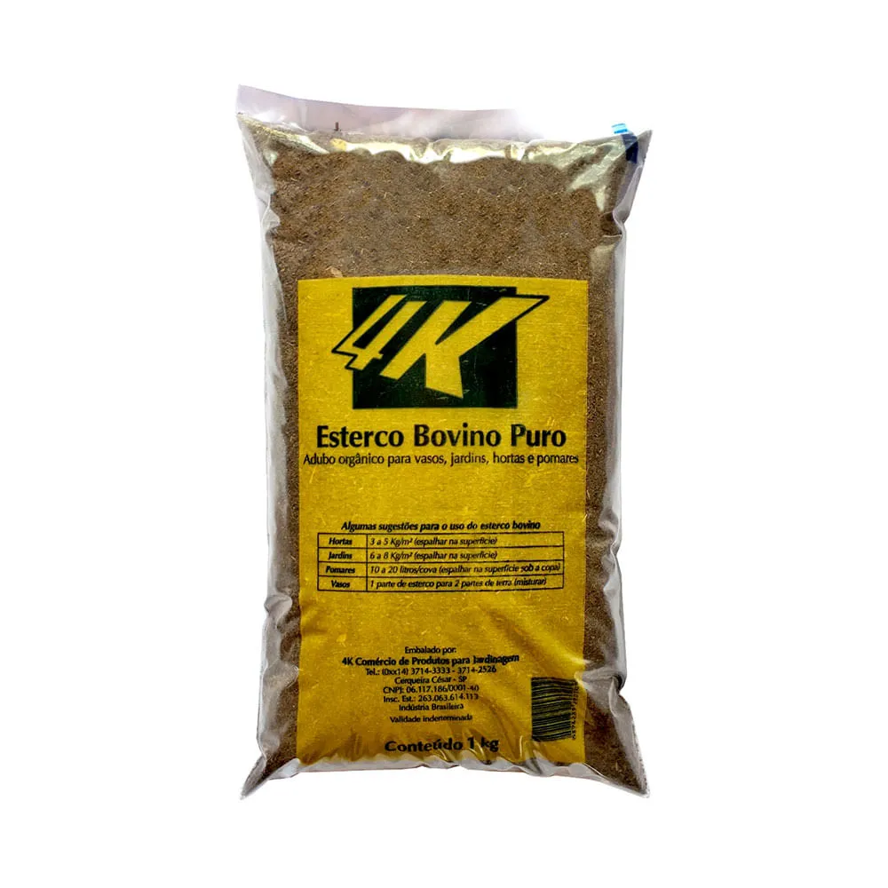 Adubo Esterco Bovino Quatro K