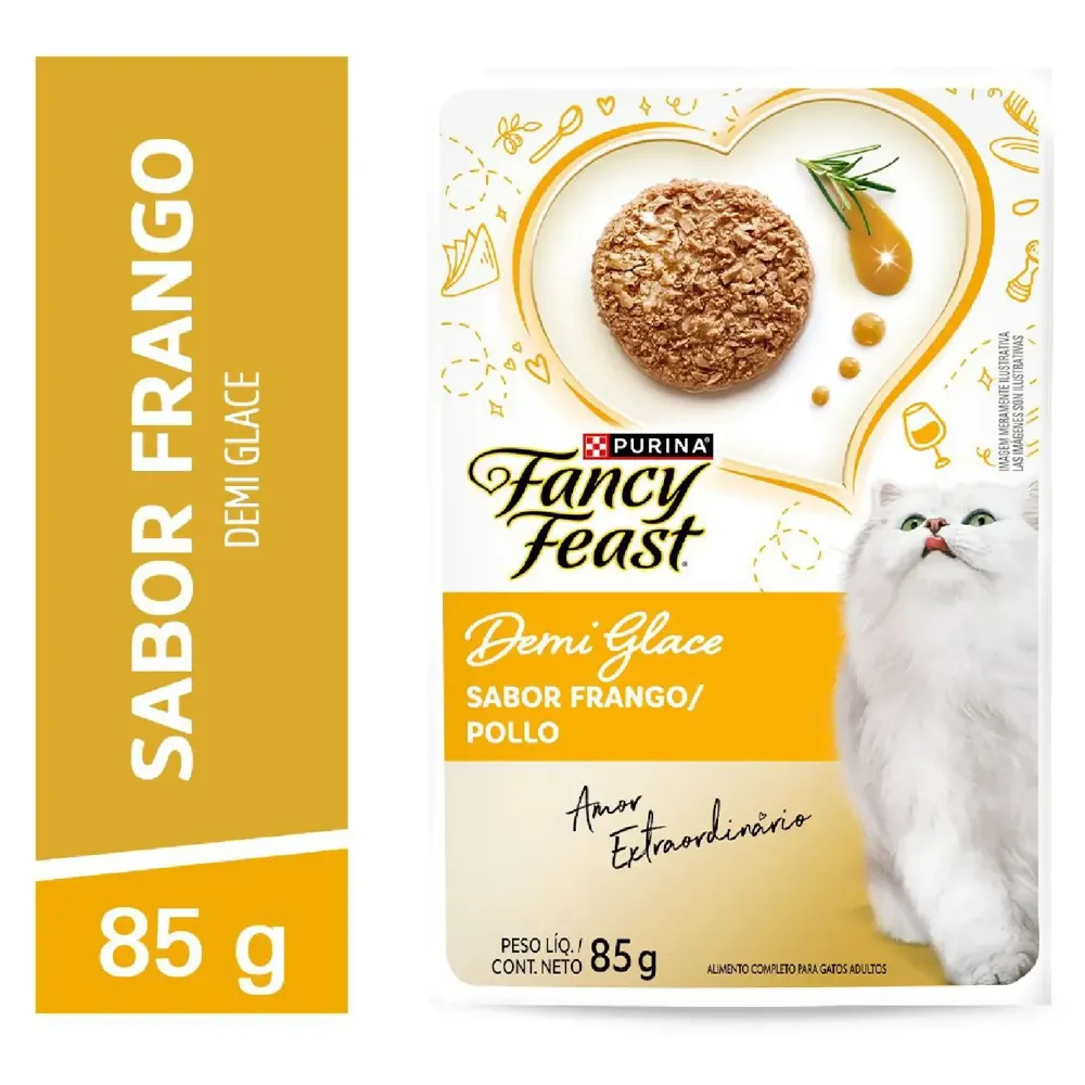 Ração Úmida Fancy Feast Demi Glace Frango — foto 2