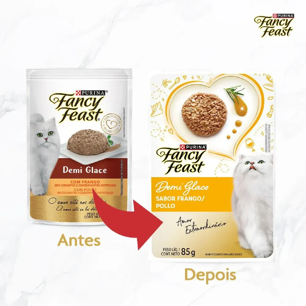 Ração Úmida Fancy Feast Demi Glace Frango — foto 4