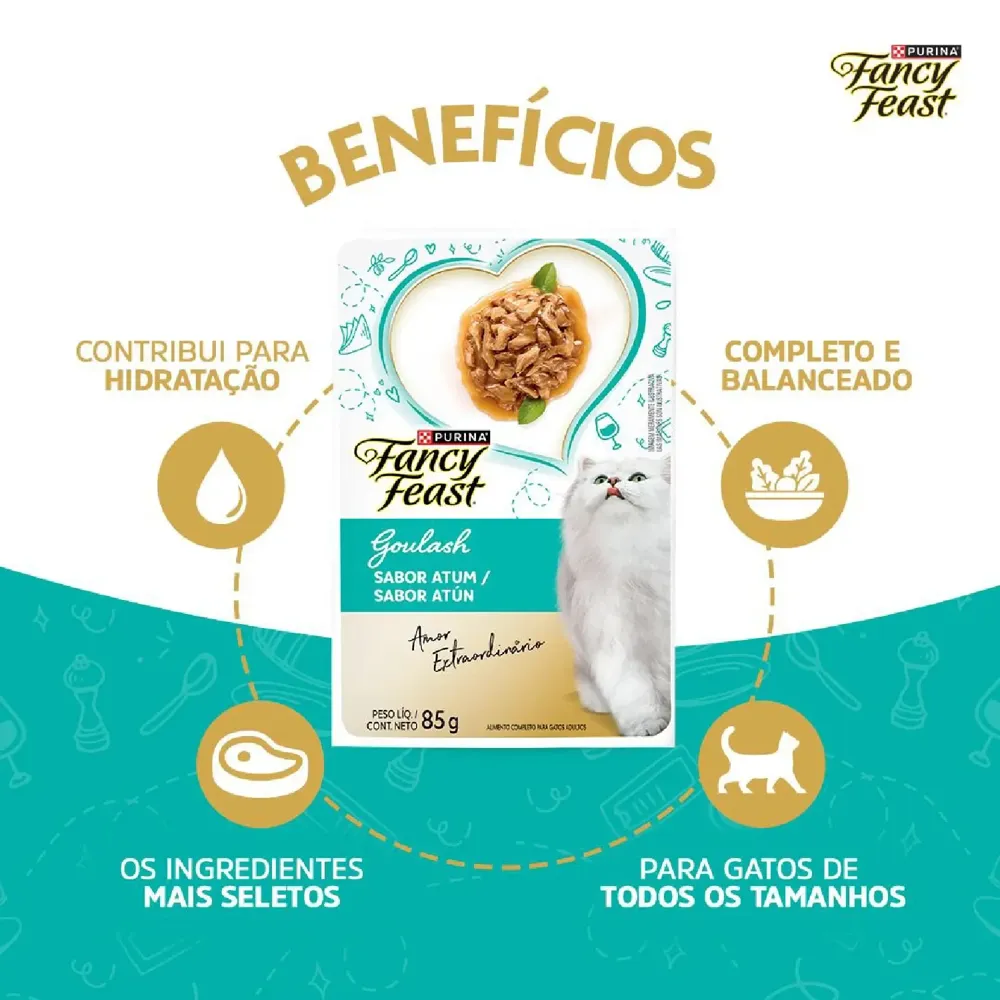 Ração Úmida Fancy Feast Goulash Atum — foto 4