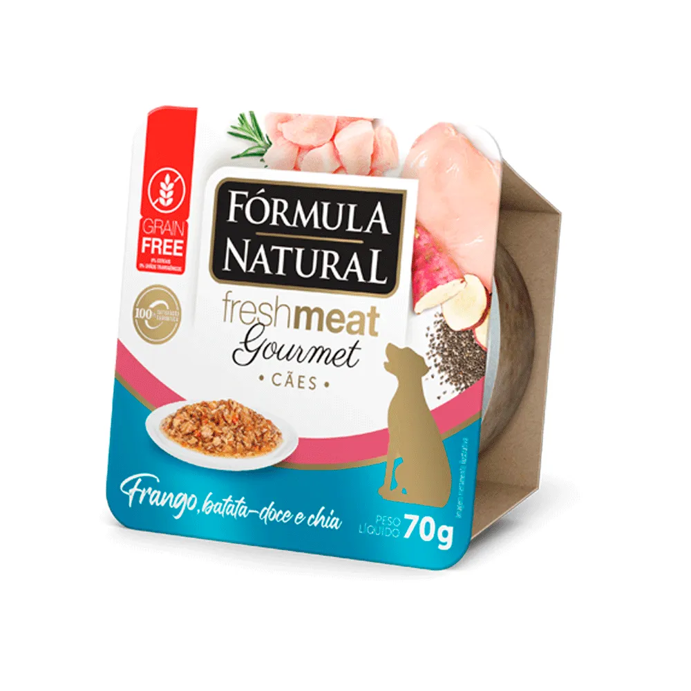 Ração Úmida Fórmula Natural Fresh Meat Gourmet Cães Adultos Frango, Batata Doce e Chia — foto 3