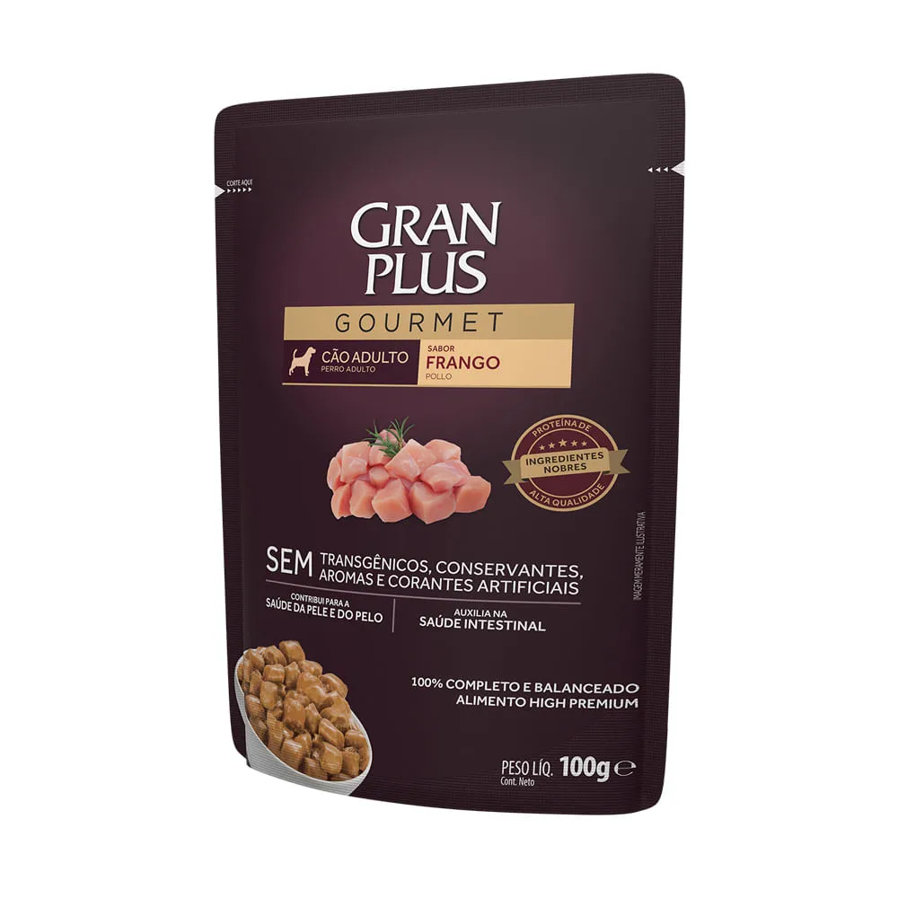 Ração Úmida GranPlus Gourmet Cães Adultos Frango — foto 2