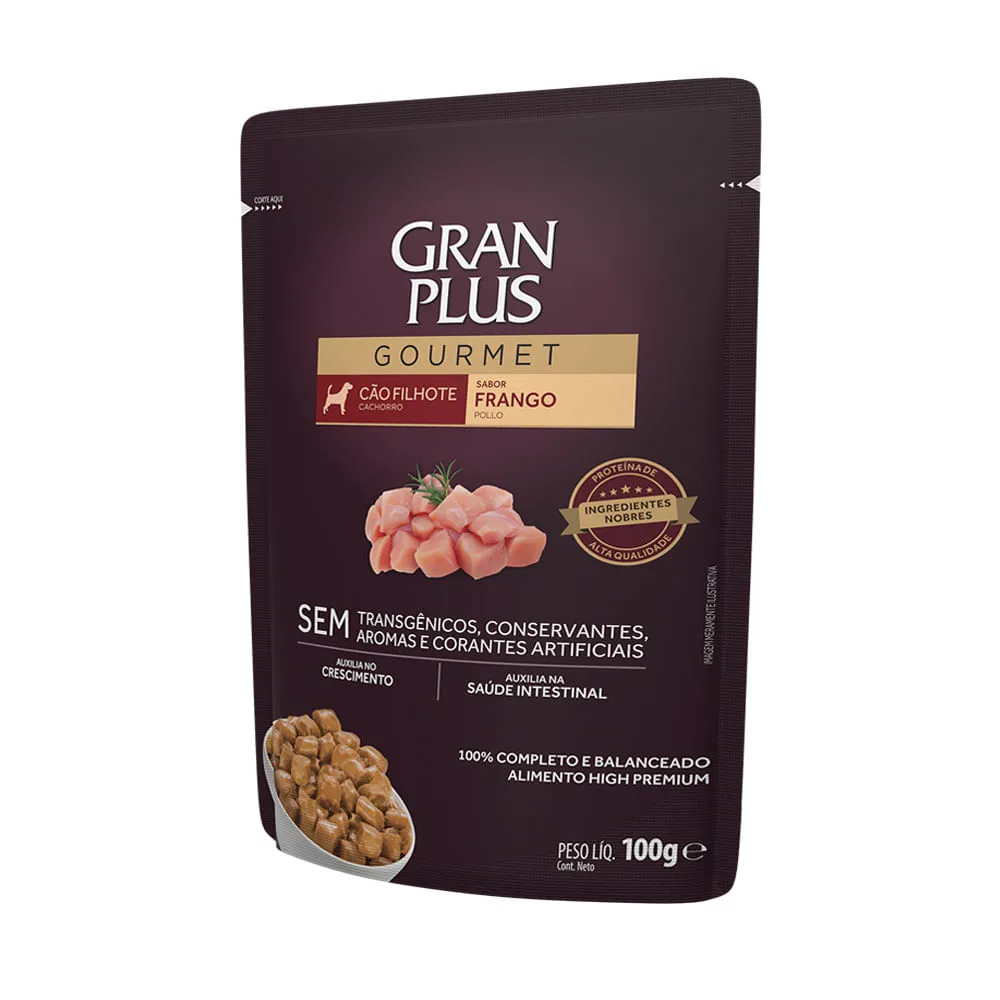 Ração Úmida GranPlus Gourmet Cães Filhotes Frango — foto 2