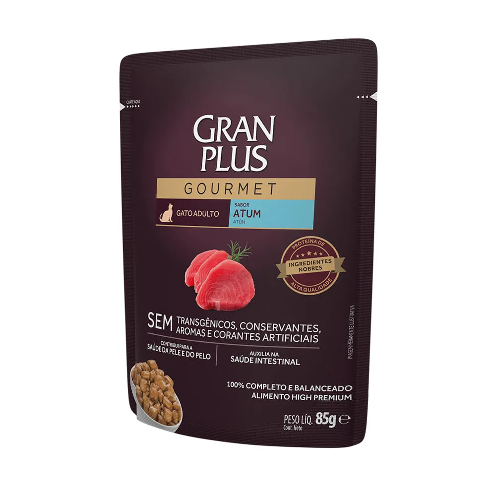 Ração Úmida GranPlus Gourmet Gatos Adultos Atum — foto 2