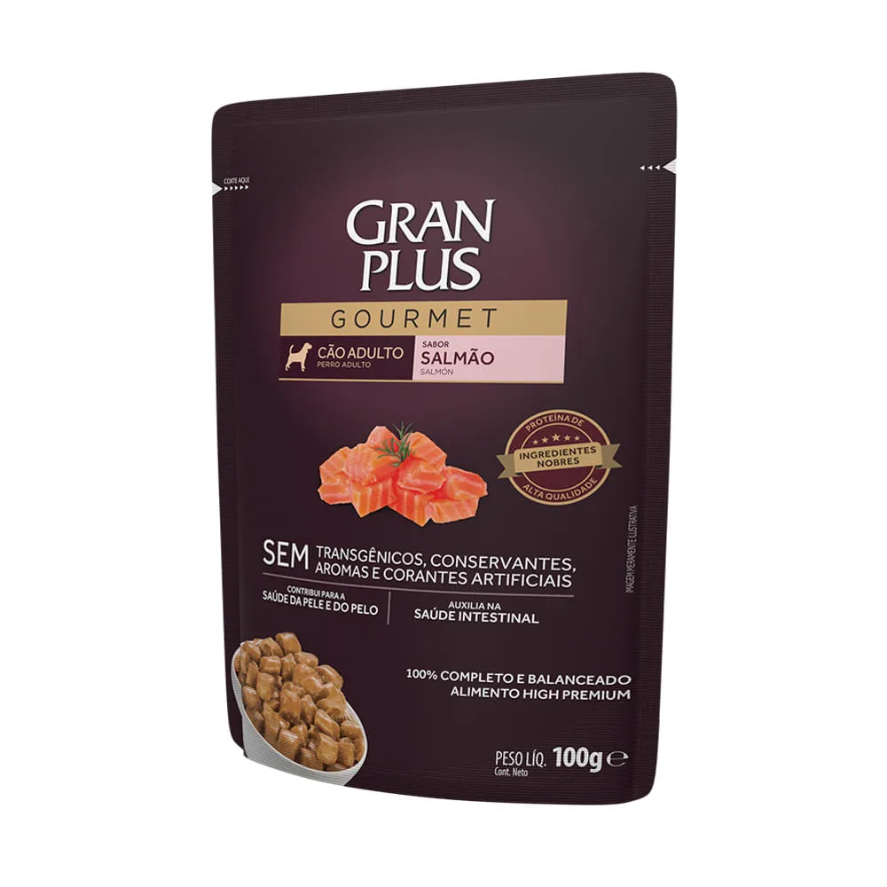 Ração Úmida GranPlus Gourmet Cães Adultos Salmão — foto 2
