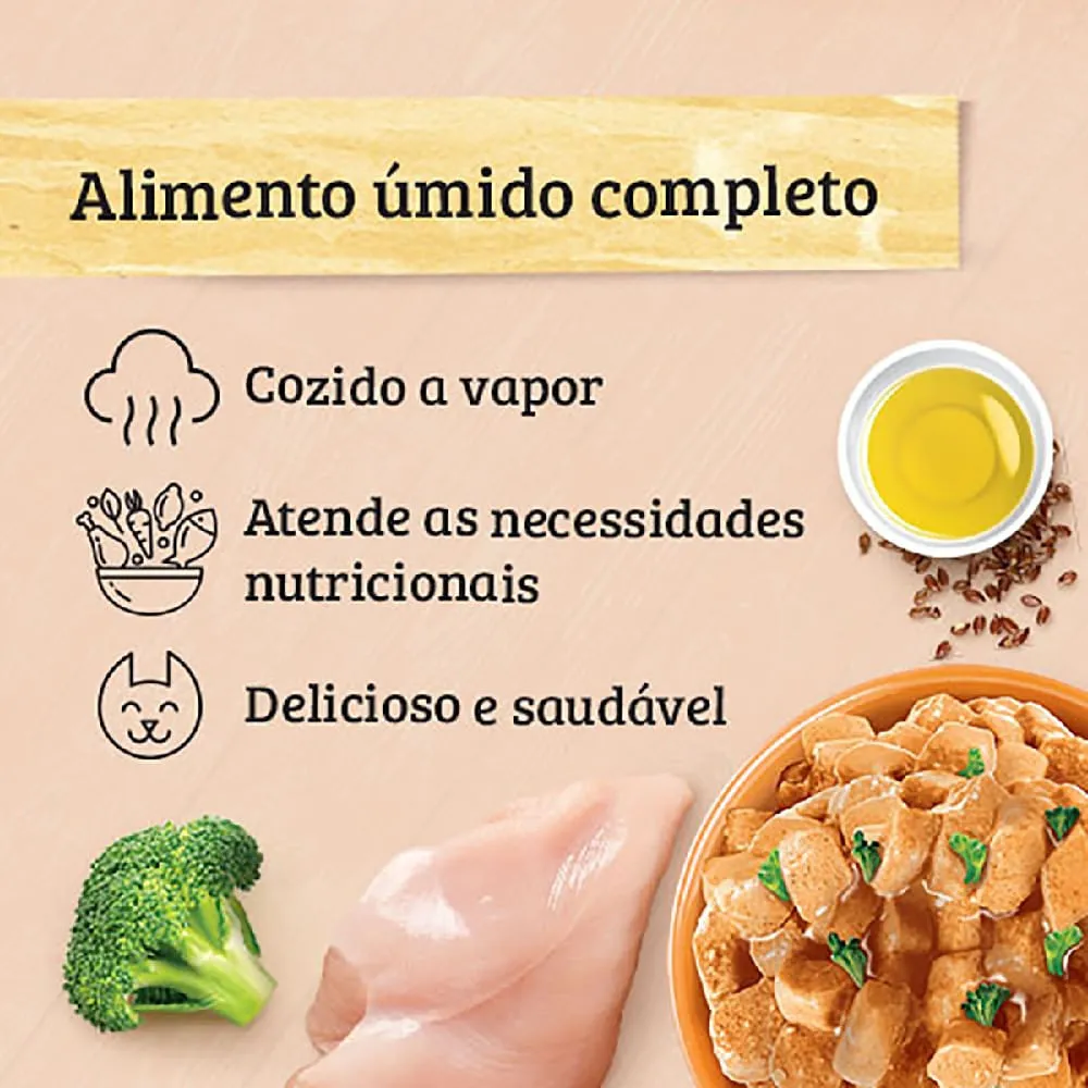 Ração Úmida Kelcat Frango com Brócolis e Linhaça — foto 4
