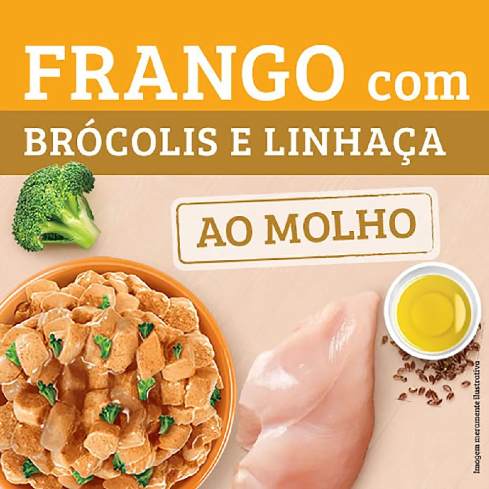 Ração Úmida Kelcat Frango com Brócolis e Linhaça — foto 5
