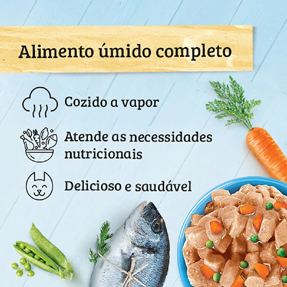Ração Úmida Kelcat Peixe com Ervilha e Cenoura — foto 4
