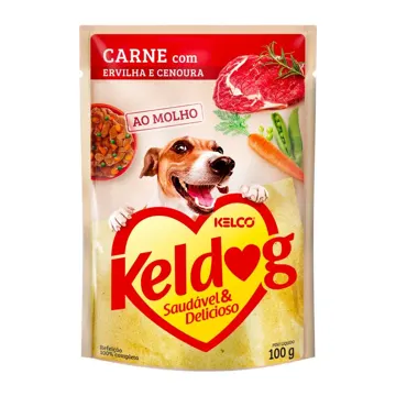 Ração Úmida Keldog Carne, Ervilha e Cenoura