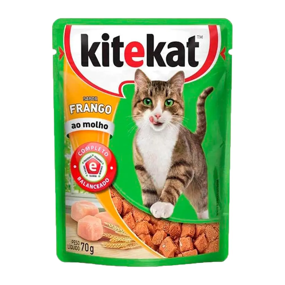 Ração Úmida KiteKat Sachê para Gatos Adultos Frango ao Molho — foto 2