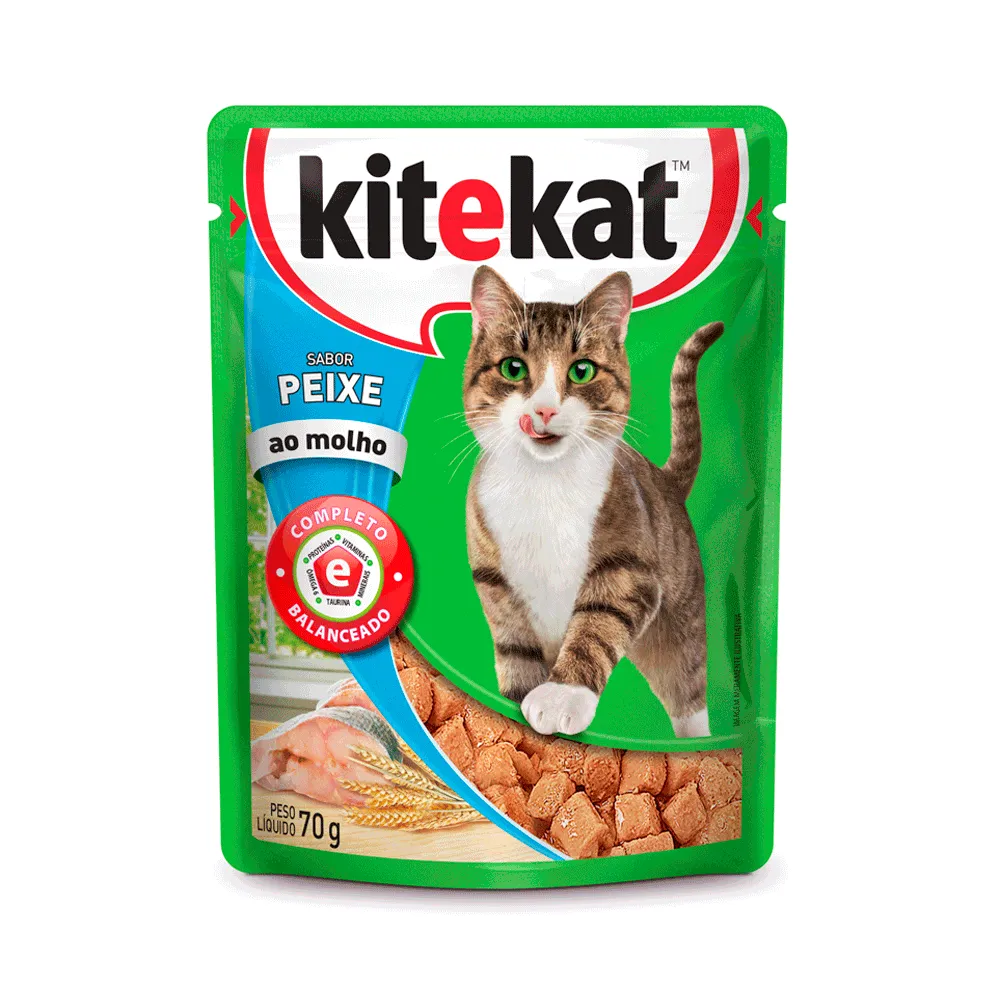 Ração Úmida KiteKat Sachê para Gatos Adultos Peixe ao Molho — foto 2