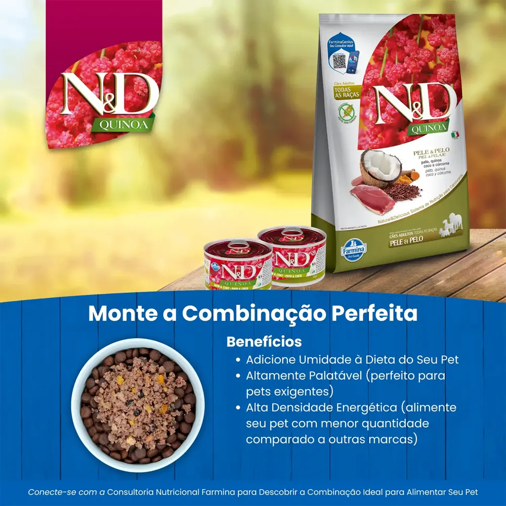 Ração Úmida N&D Quinoa Cães Skin e Coat Pato — foto 6