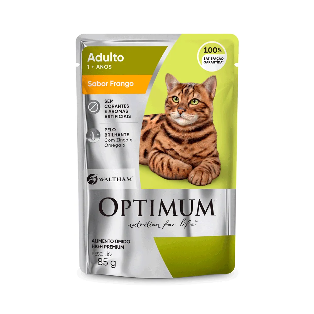 Ração Úmida Optimum Sachê Gatos Adultos Frango — foto 2