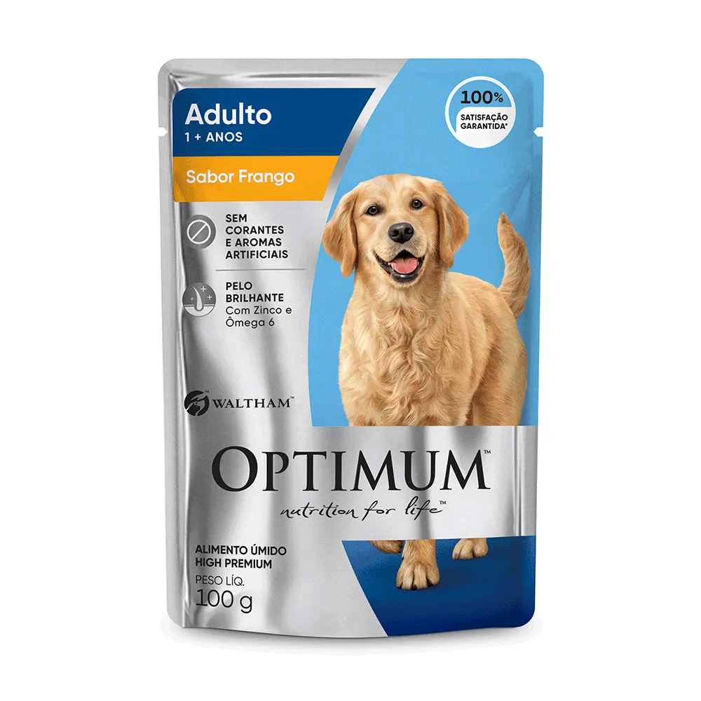 Ração Úmida Optimum Sachê Cães Adultos Frango — foto 2