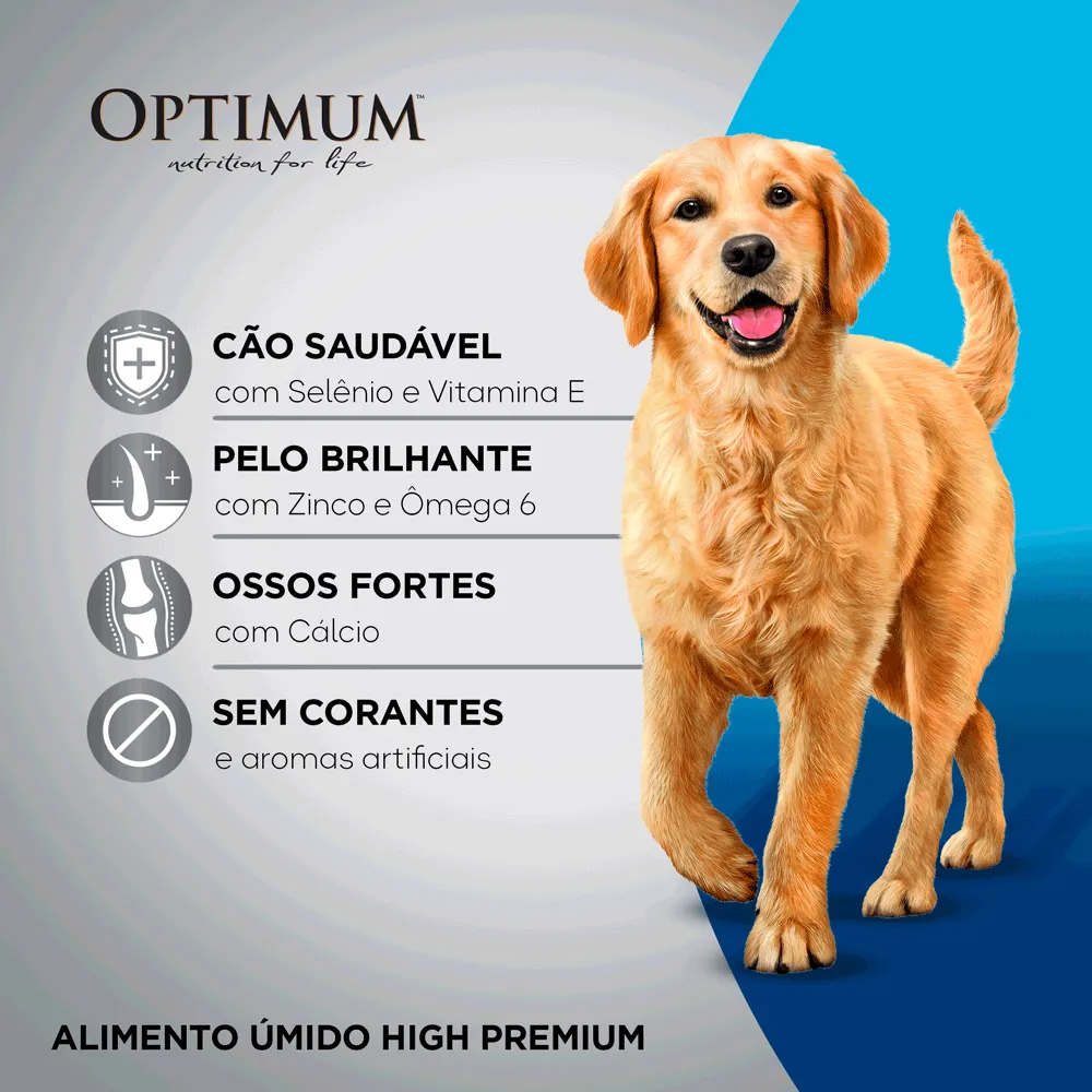Ração Úmida Optimum Sachê Cães Adultos Frango — foto 3