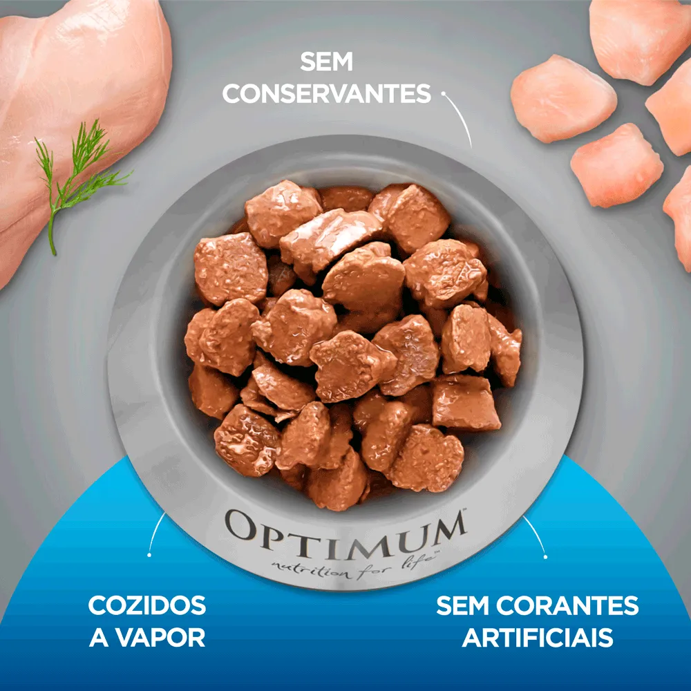 Ração Úmida Optimum Sachê Cães Adultos Frango — foto 6