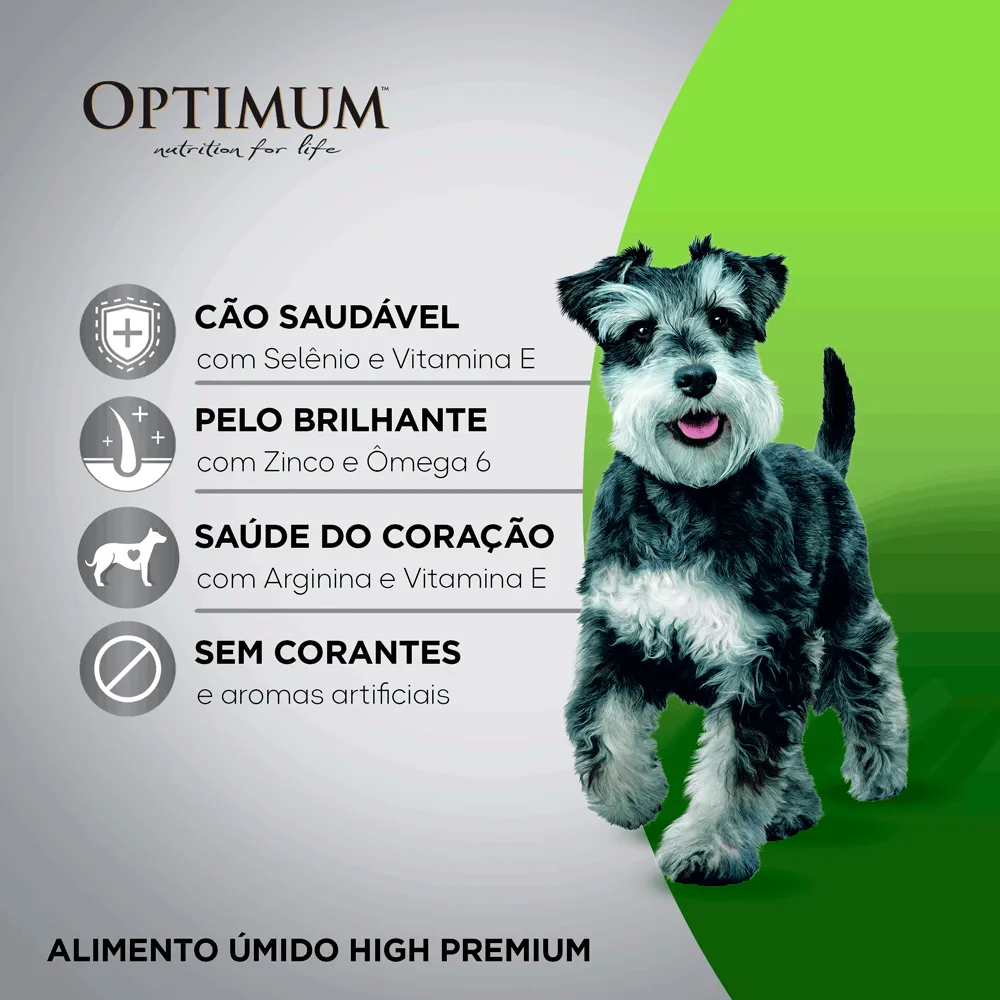 Ração Úmida Optimum Sachê para Cães Adultos Raças Pequenas e Minis Frango — foto 3