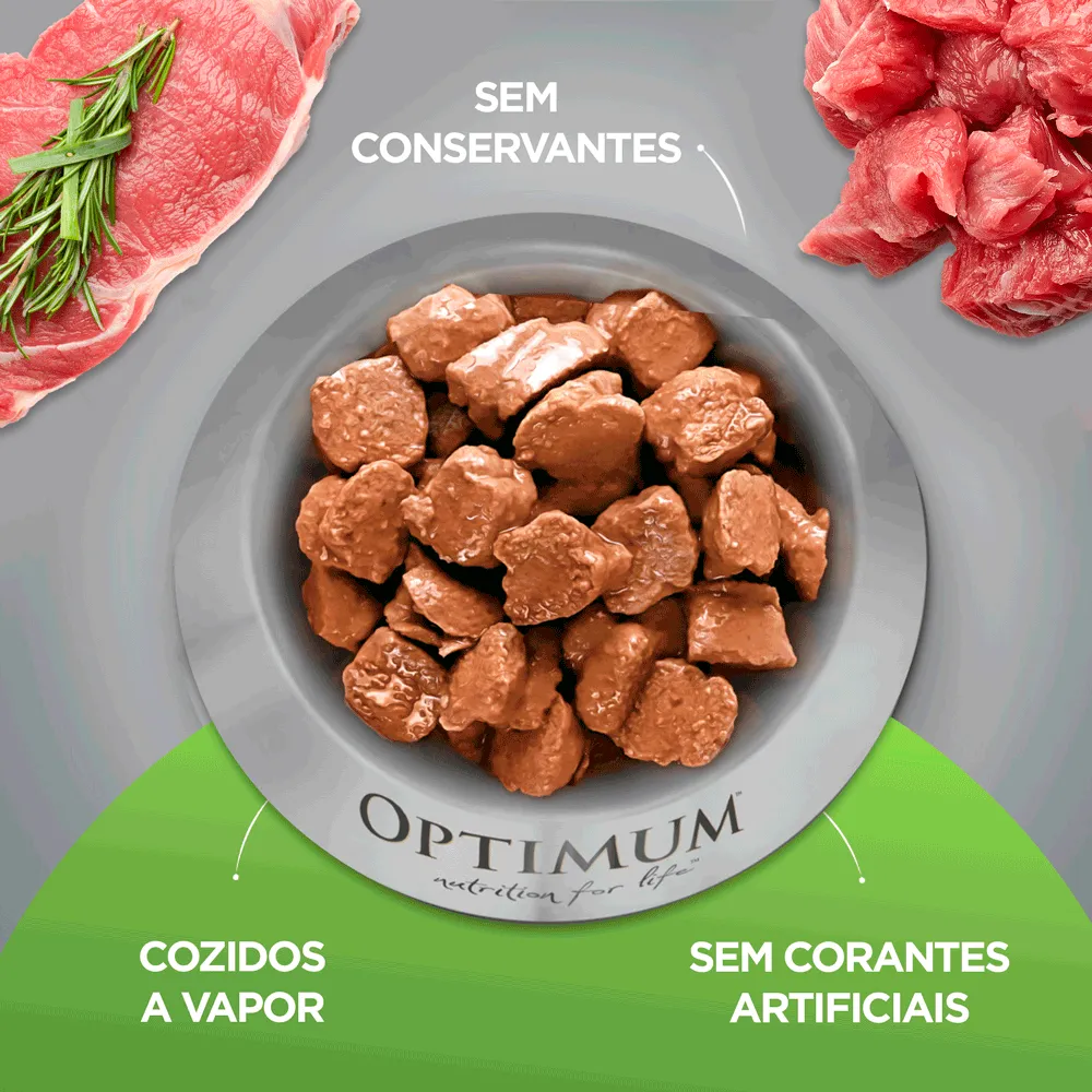 Ração Úmida Optimum Sachê para Cães Adultos Raças Pequenas e Minis Frango — foto 6