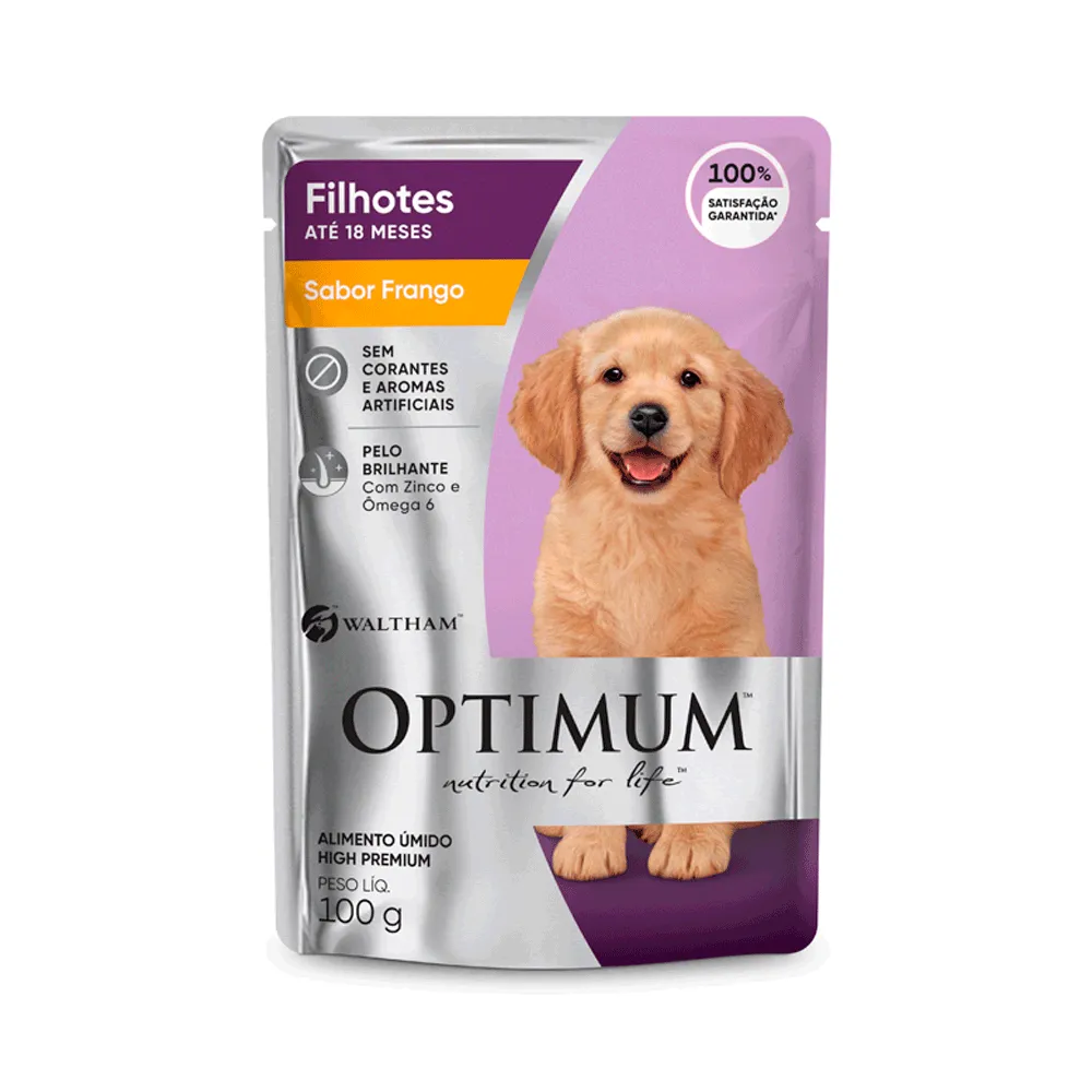 Ração Úmida Optimum Sachê Cães Filhotes Frango — foto 2