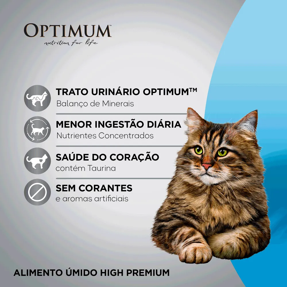 Ração Úmida Optimum Sachê Gatos Adultos Manutenção de Peso Frango — foto 4