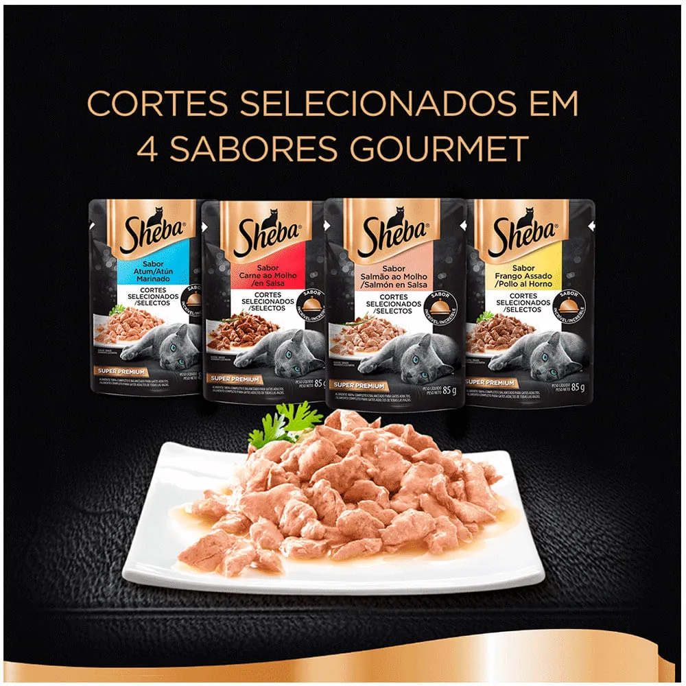 Ração Úmida Sheba Gatos Adultos Sachê Atum Marinado — foto 6