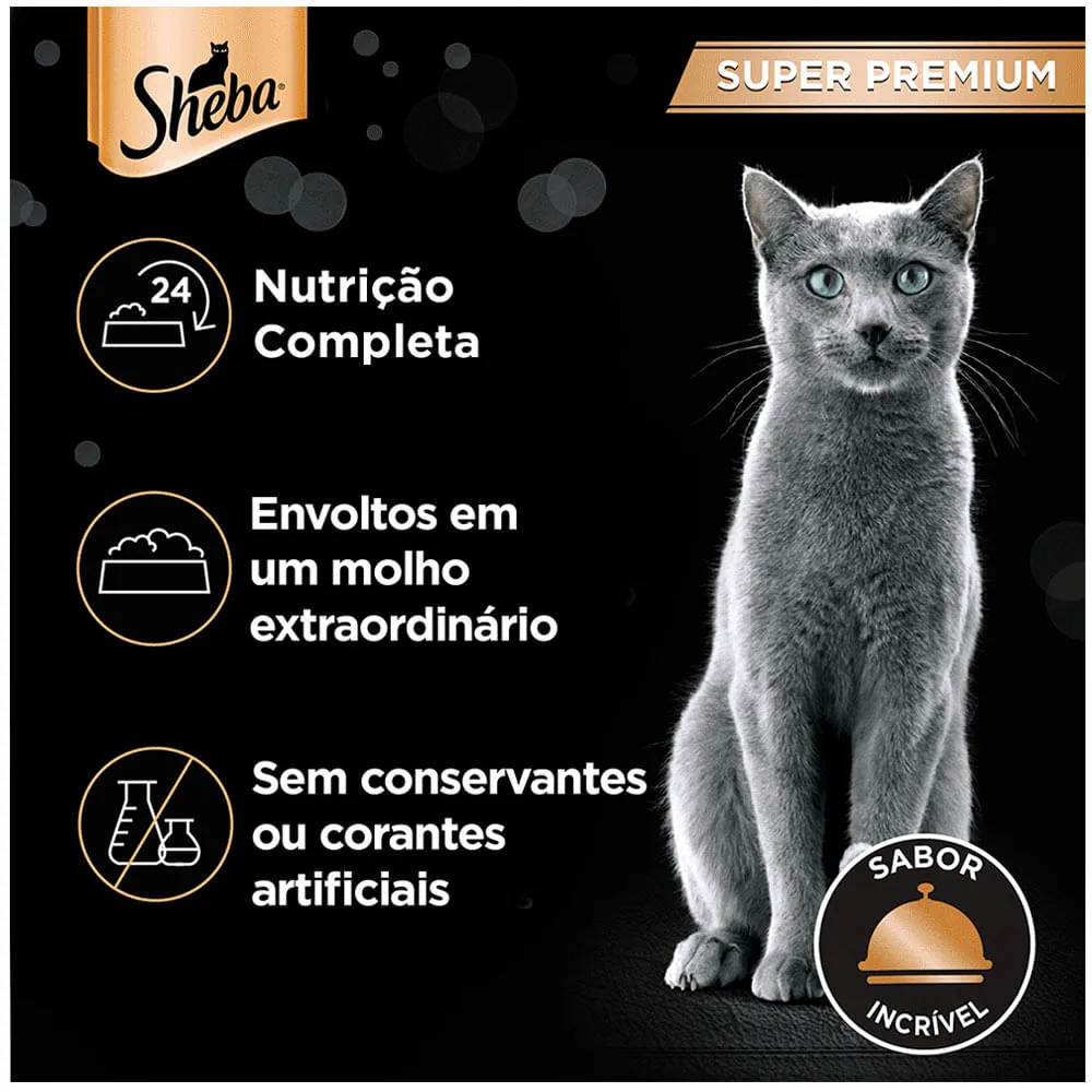 Ração Úmida Sheba Gatos Adultos Sachê Carne ao Molho — foto 4