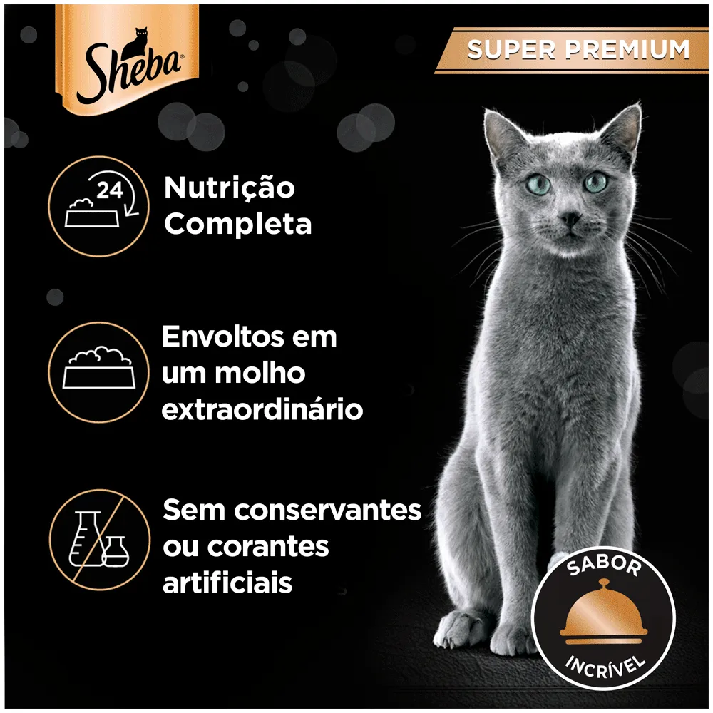 Ração Úmida Sheba Gatos Adultos Sachê Frango Assado — foto 4