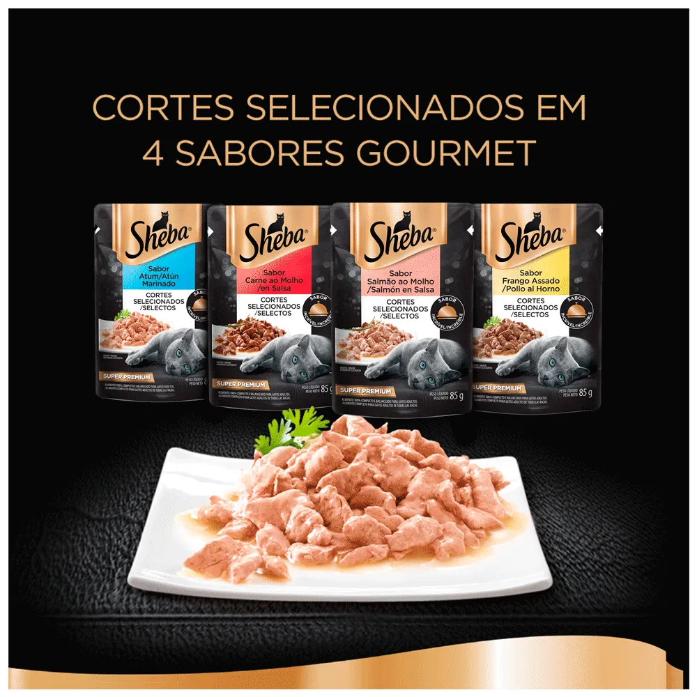Ração Úmida Sheba Gatos Adultos Sachê Frango Assado — foto 6