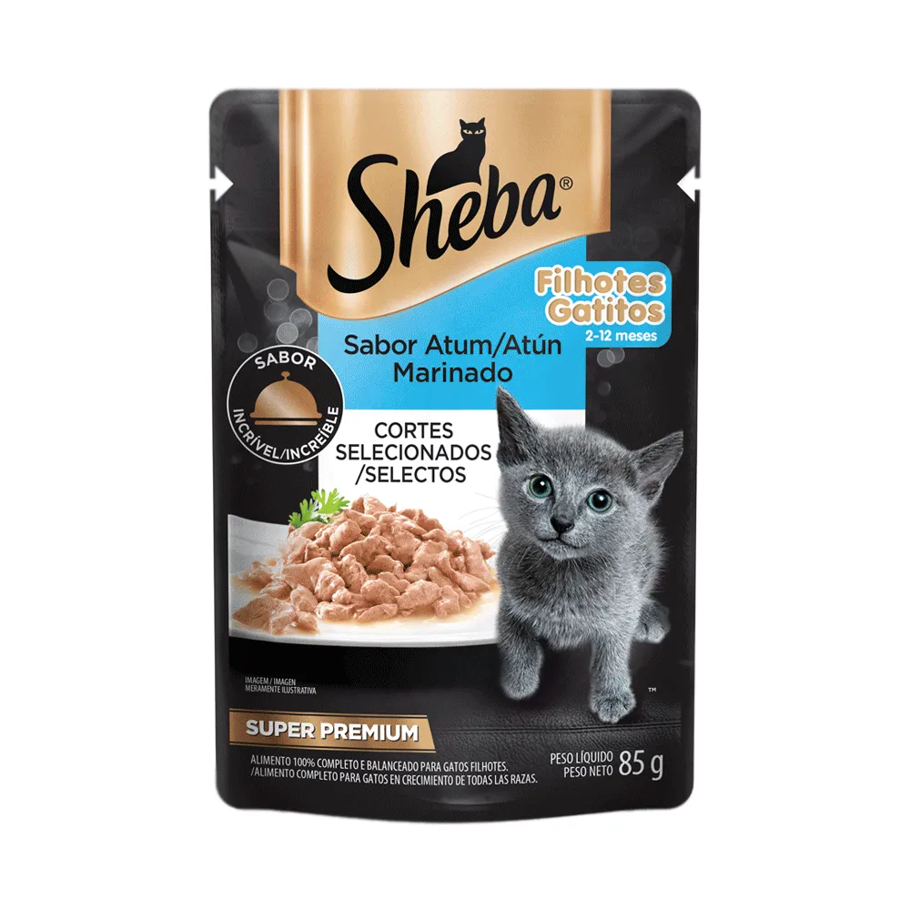 Ração Úmida Sheba Gatos Filhotes Sachê Atum Marinado — foto 2
