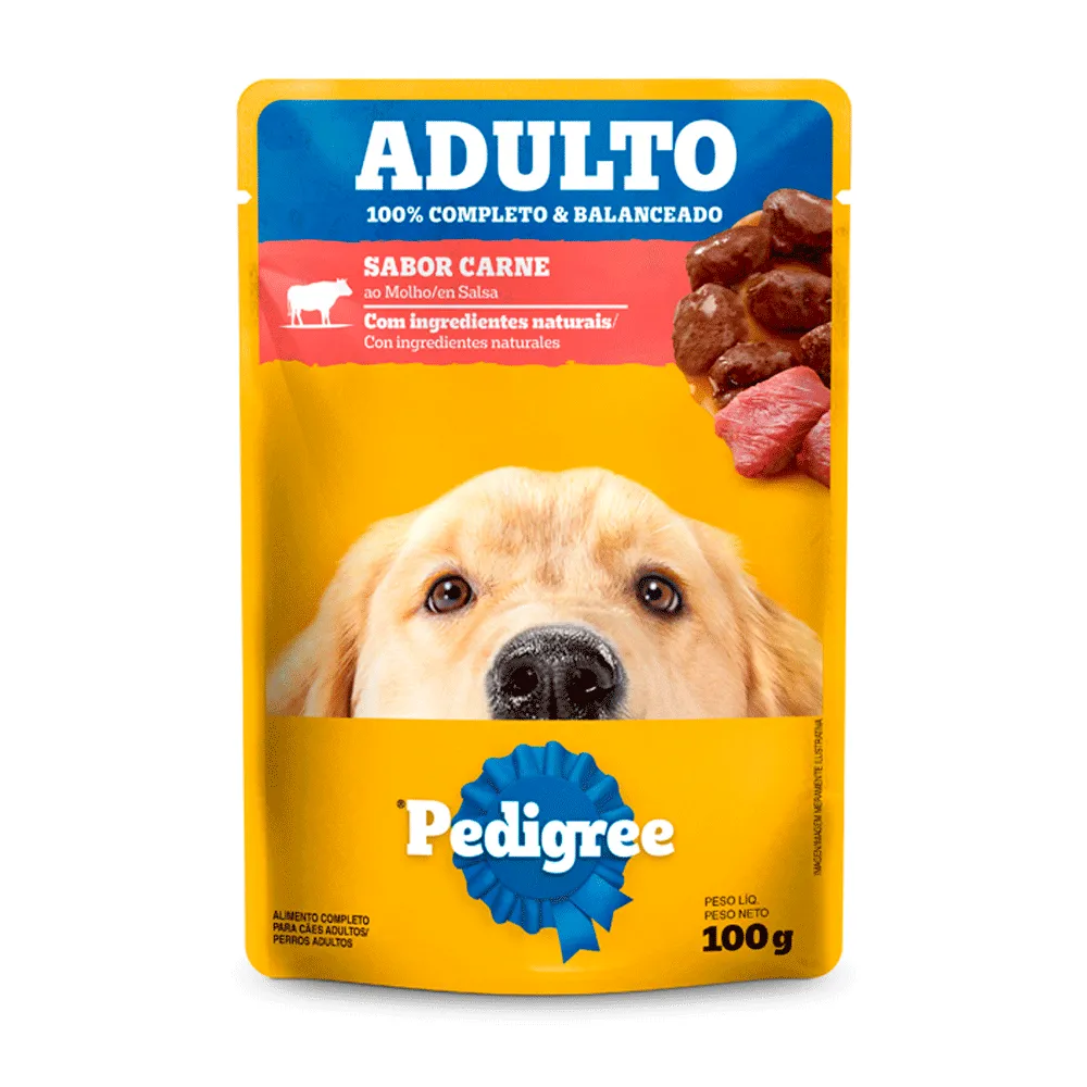 Ração Úmida Pedigree Sachê Cães Adultos Carne ao Molho — foto 2