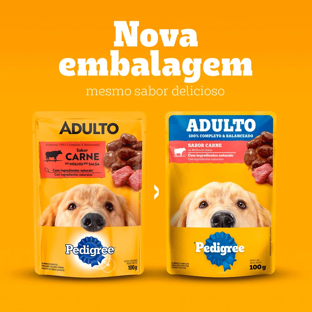 Ração Úmida Pedigree Sachê Cães Adultos Carne ao Molho — foto 3