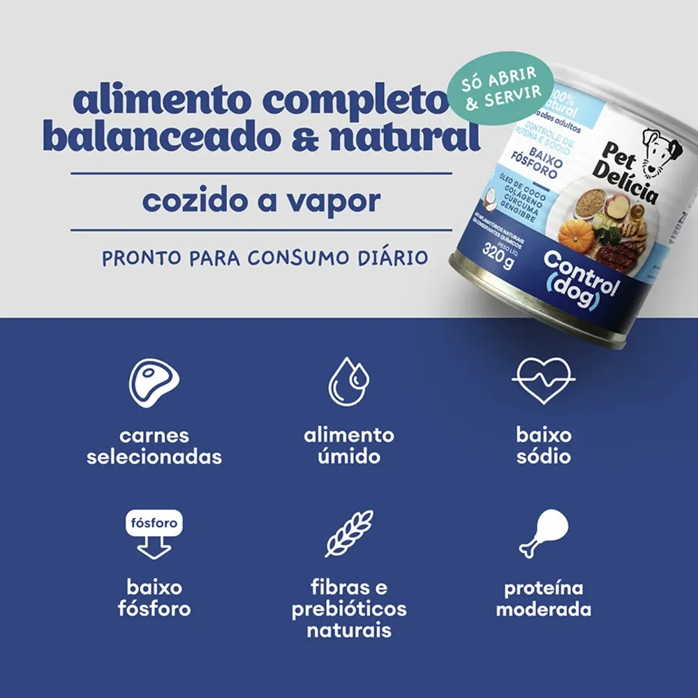 Ração Úmida Pet Delícia Cães Control Baixo Fósforo — foto 2