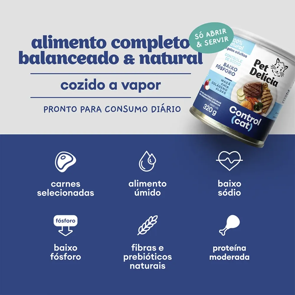 Ração Úmida Pet Delícia Gatos Control Baixo Fósforo — foto 2