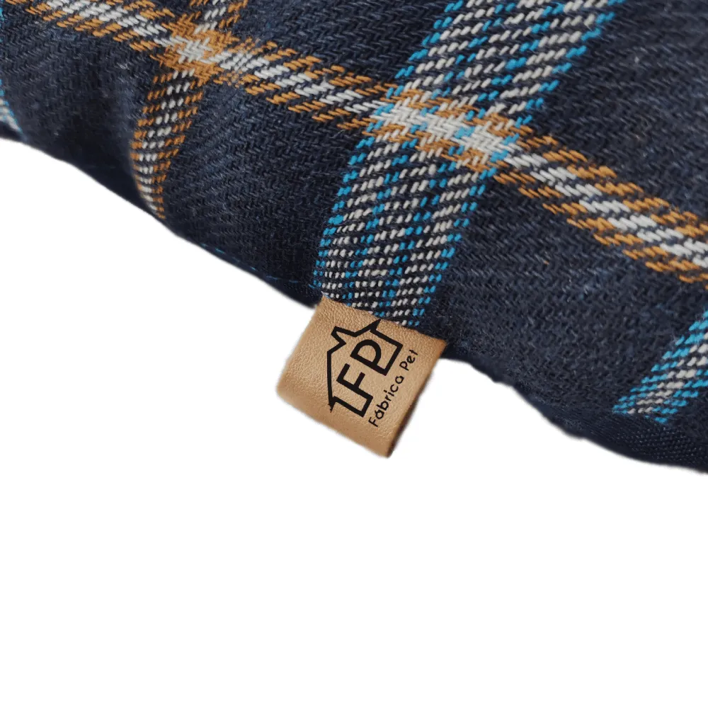 Almofada Vic Xadrez Azul Fábrica Pet — foto 4