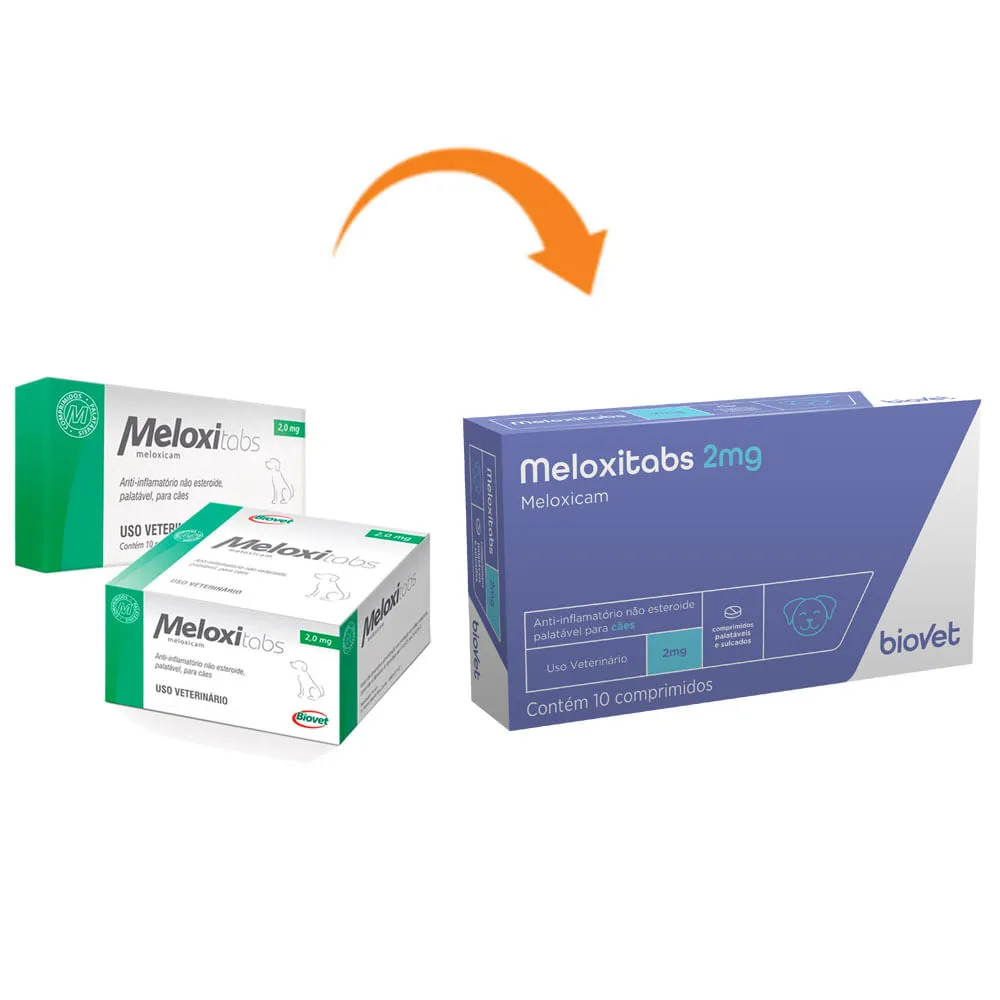 Anti-inflamatório Meloxitabs 2mg para Cães Biovet — foto 2