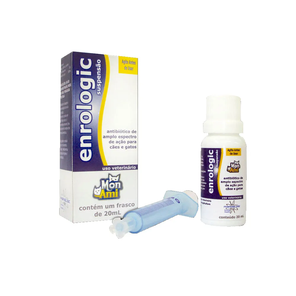 Antibiótico Enrologic para Cães e Gatos Mon Ami