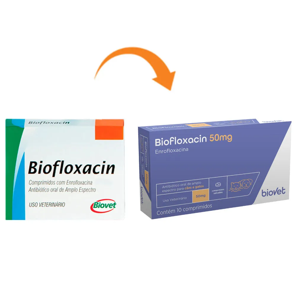 Antibiótico Biofloxacin 50mg Biovet para Cães e Gatos — foto 2