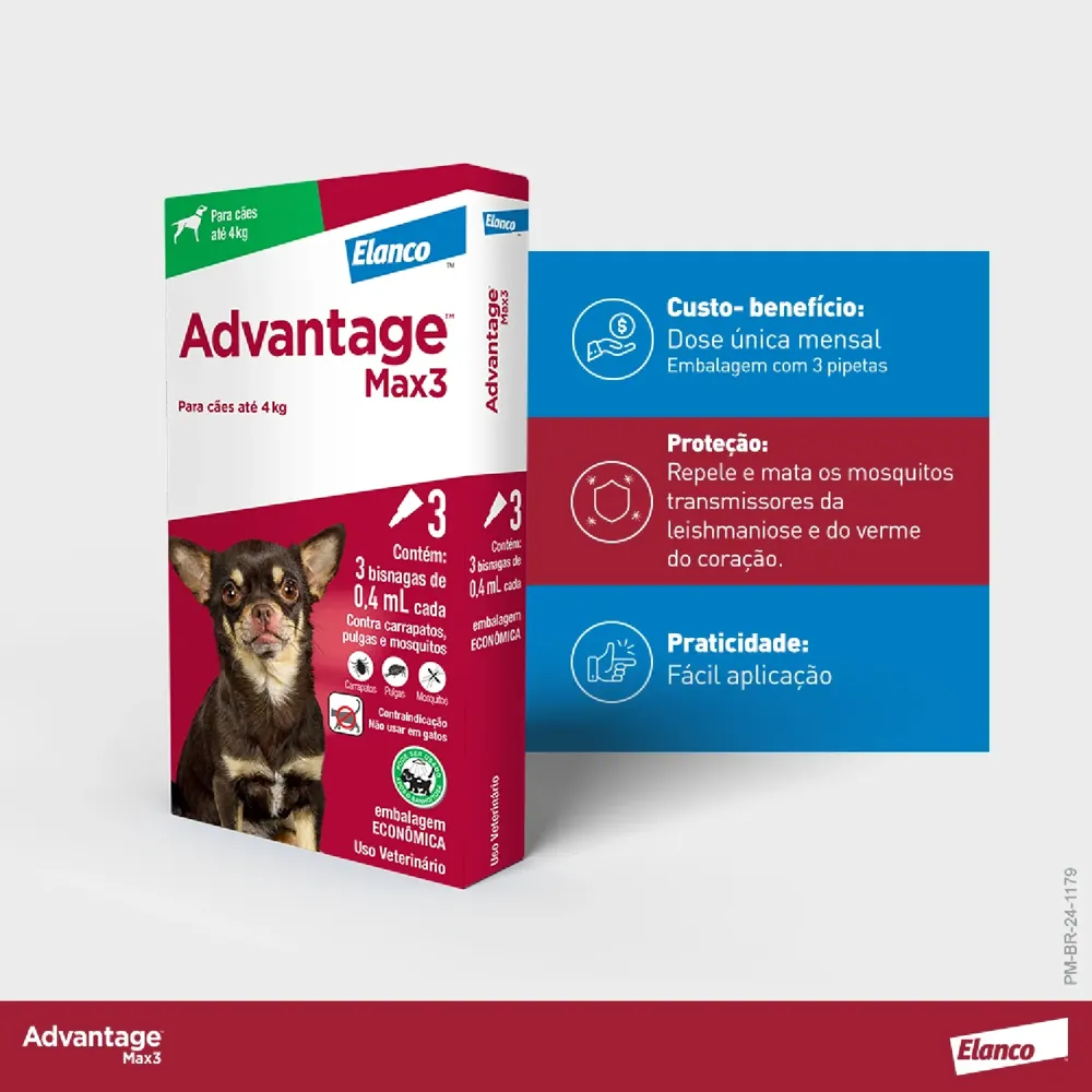Antipulgas Advantage Max3 Cães até 4kg — foto 2