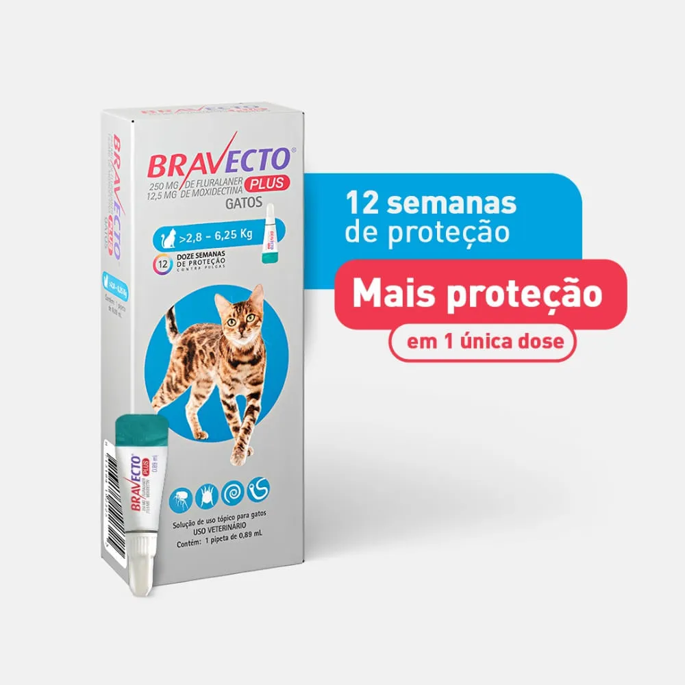 Antipulgas Bravecto Plus Gatos 2,8 a 6,25kg — foto 2