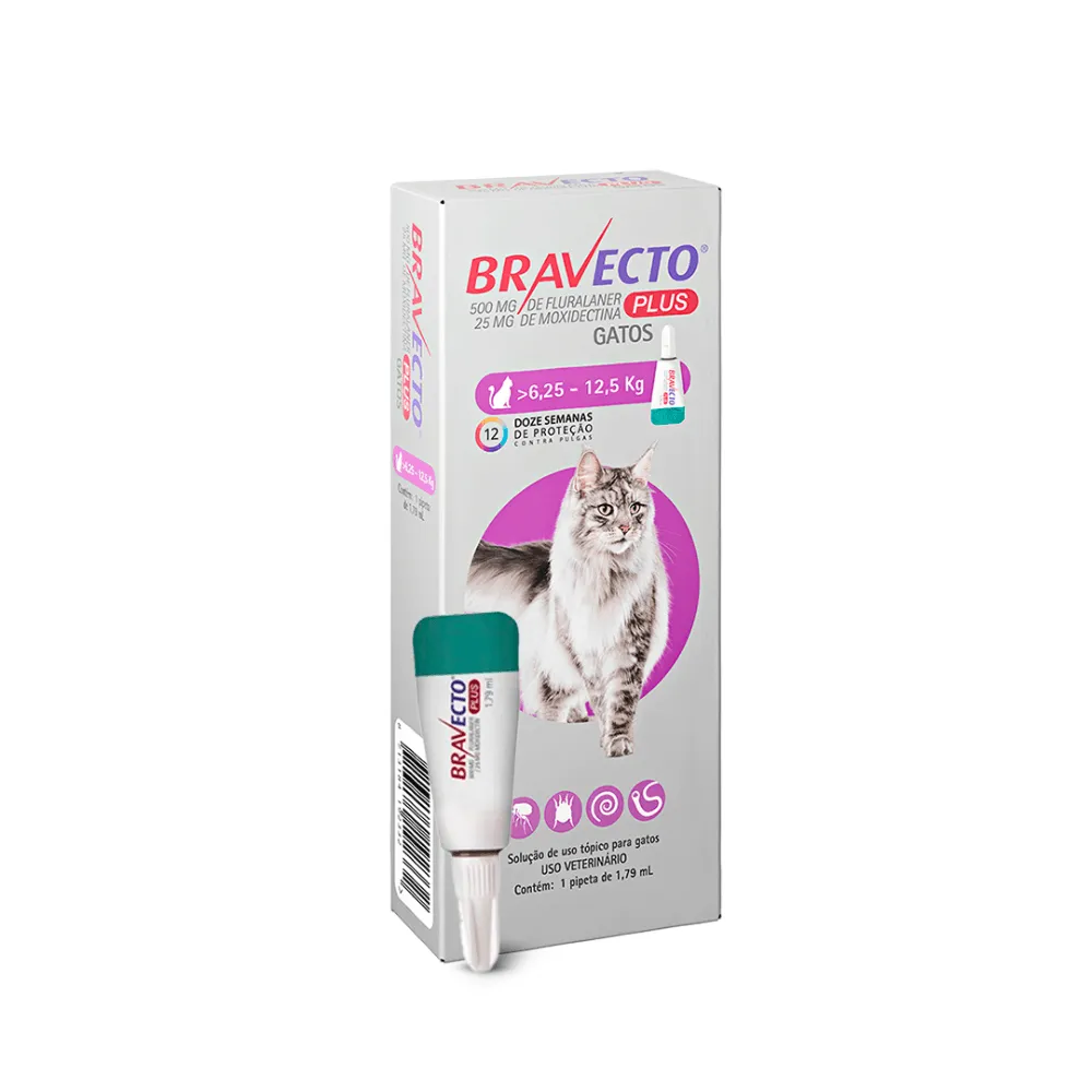 Antipulgas Bravecto Plus Gatos 6,25 a 12,5 kg
