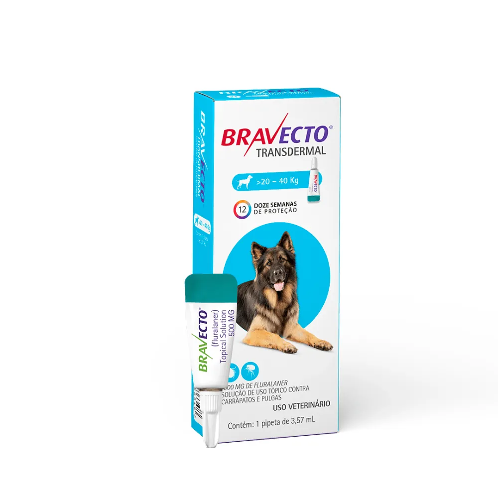 Antipulgas Bravecto Transdermal Cães 20 a 40 kg