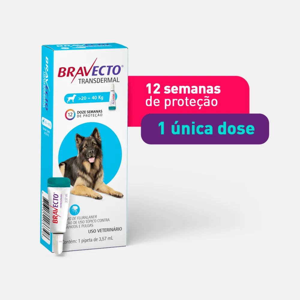 Antipulgas Bravecto Transdermal Cães 20 a 40 kg — foto 2