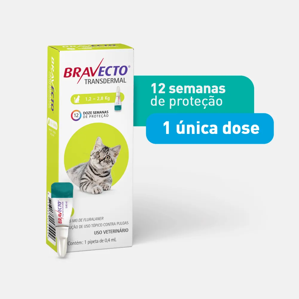 Antipulgas Bravecto Transdermal Gatos 1,2 a 2,8kg — foto 2