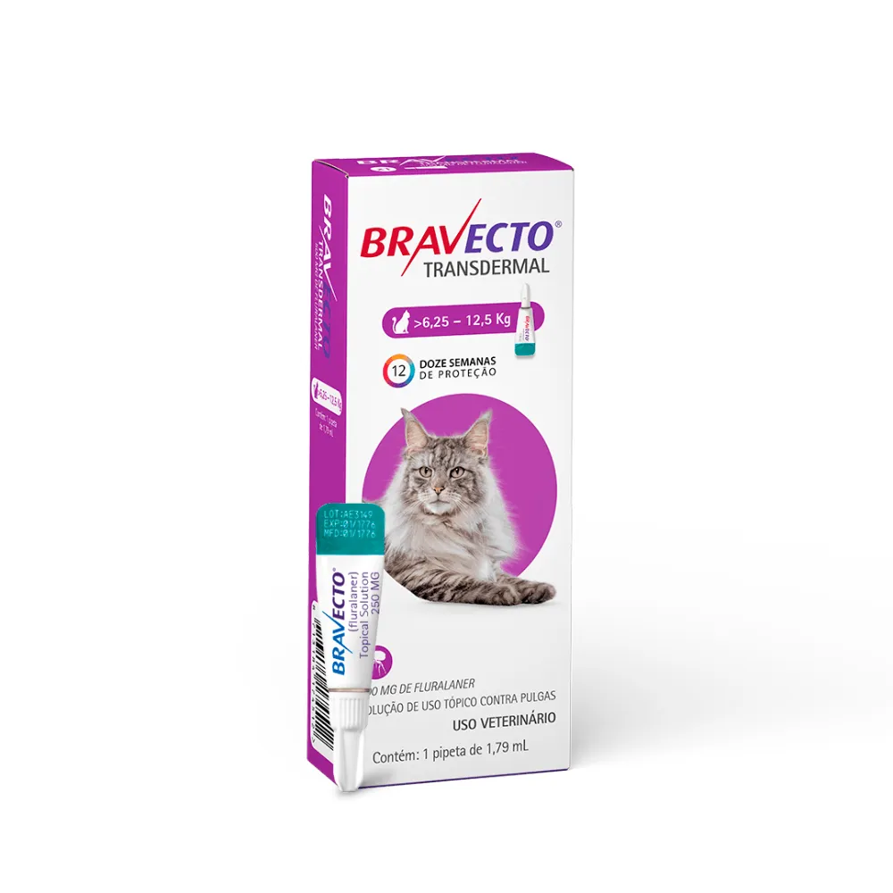Antipulgas Bravecto Transdermal Gatos 6,25 a 12,5kg
