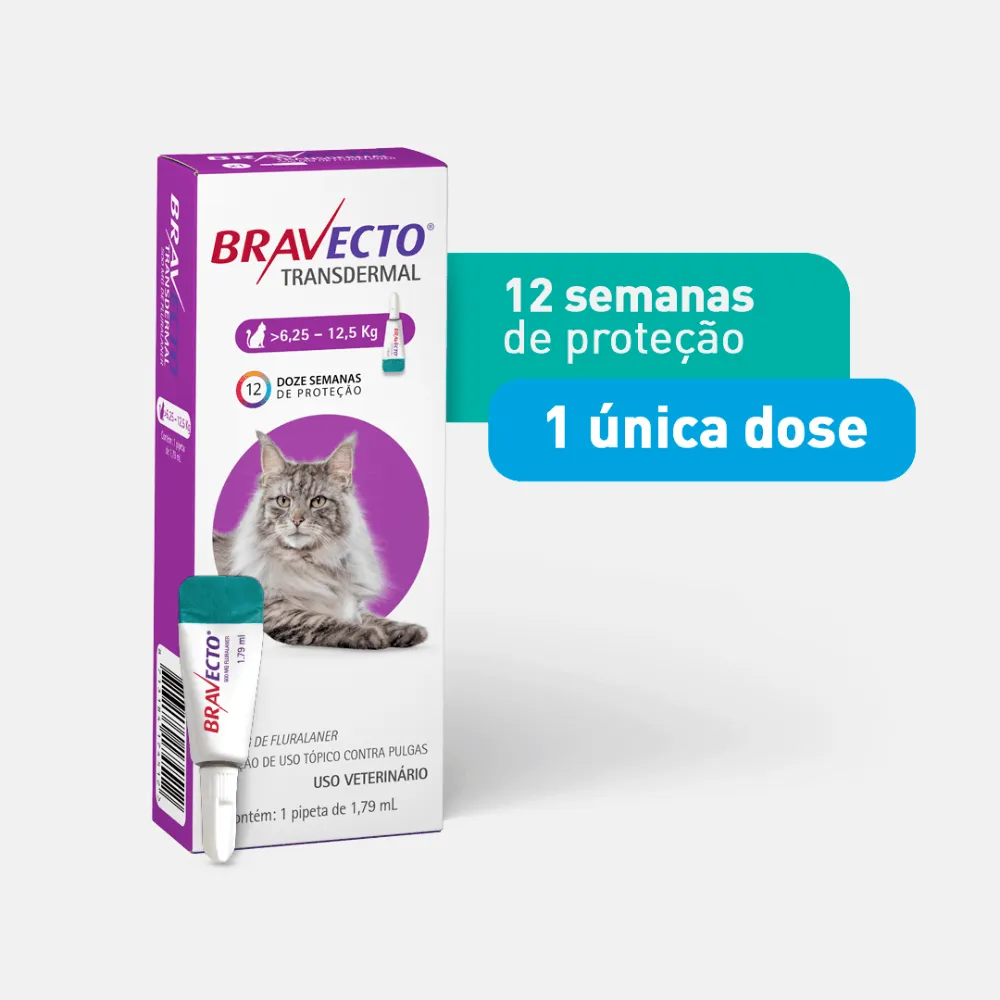 Antipulgas Bravecto Transdermal Gatos 6,25 a 12,5kg — foto 2