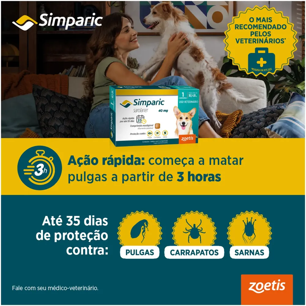 Antipulgas Simparic 120mg para Cães 40 a 60kg — foto 4