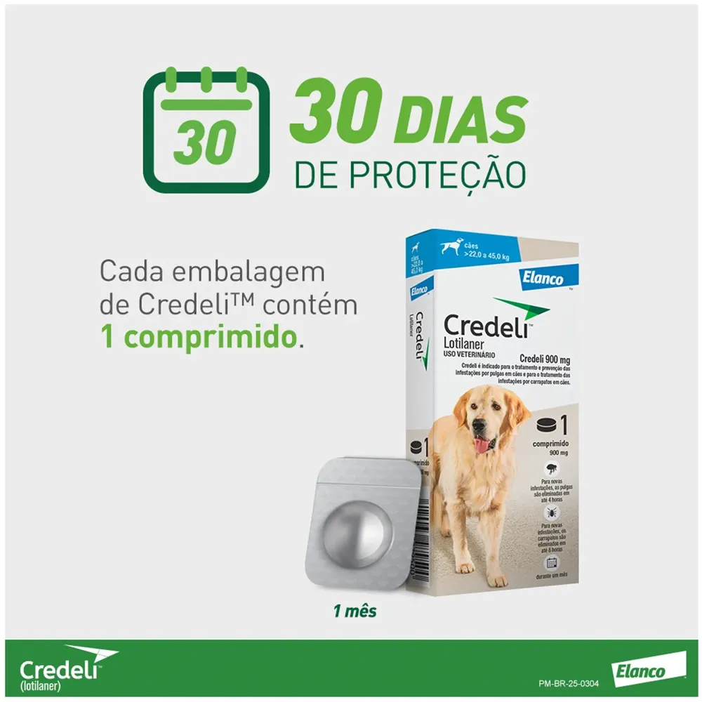 Antipulgas Credeli 900mg Cães 22 a 45kg — foto 5