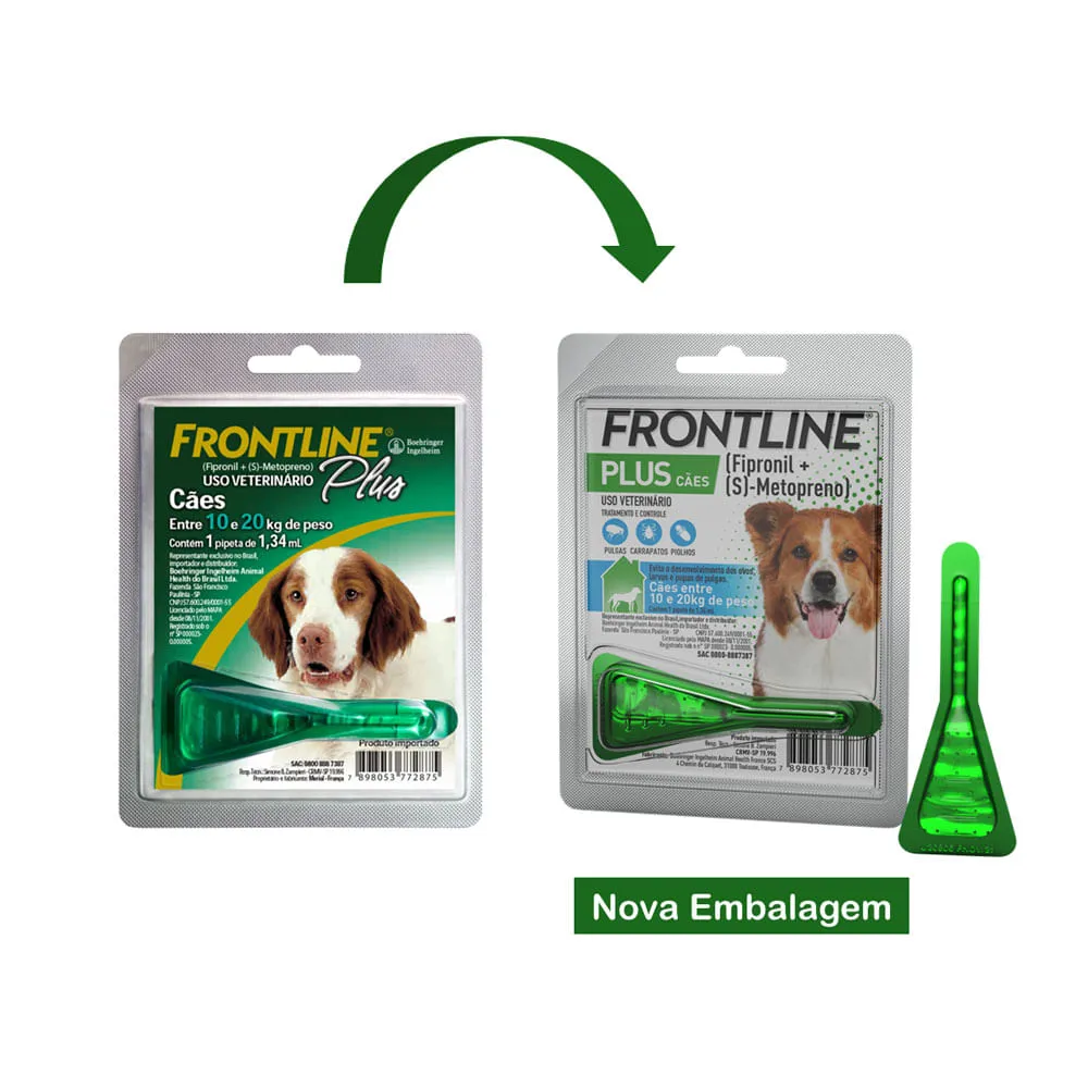 Antipulgas e Carrapatos Frontline Plus Cães entre 10 e 20kg — foto 2